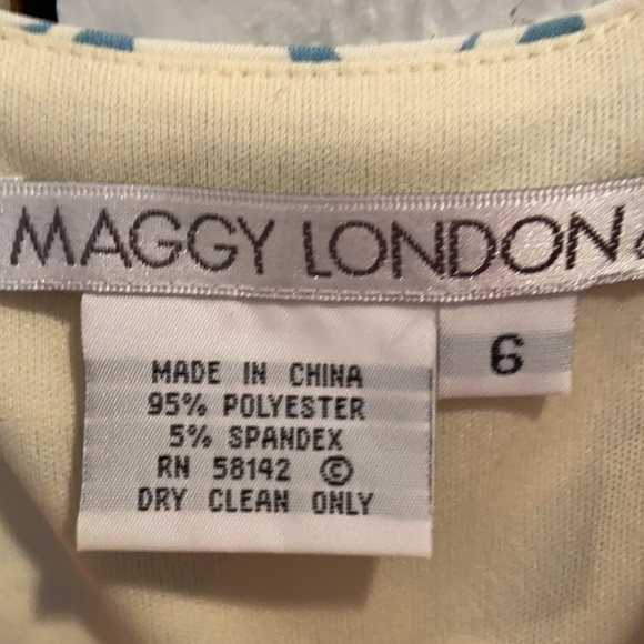 Maggy London Blue and Cream Dress - Picture 3 of 3